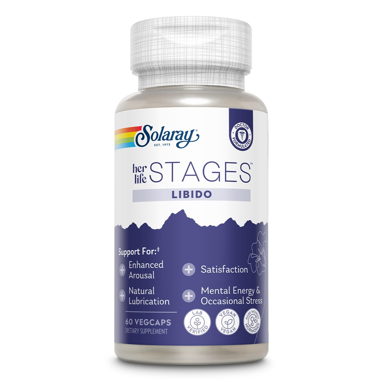 SOLARAY frasco frontal con diseño claro y beneficios visibles