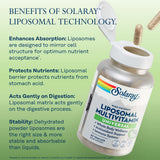SOLARAY etiqueta con lista de ingredientes, transparencia y calidad