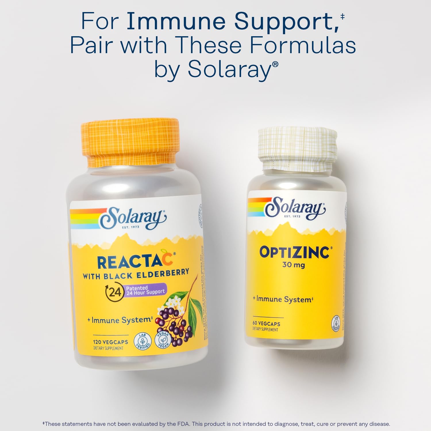SOLARAY cápsulas junto a desayuno saludable para uso diario conveniente