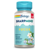SOLARAY envase frontal mostrando SharpMind Focus y beneficio de claridad mental
