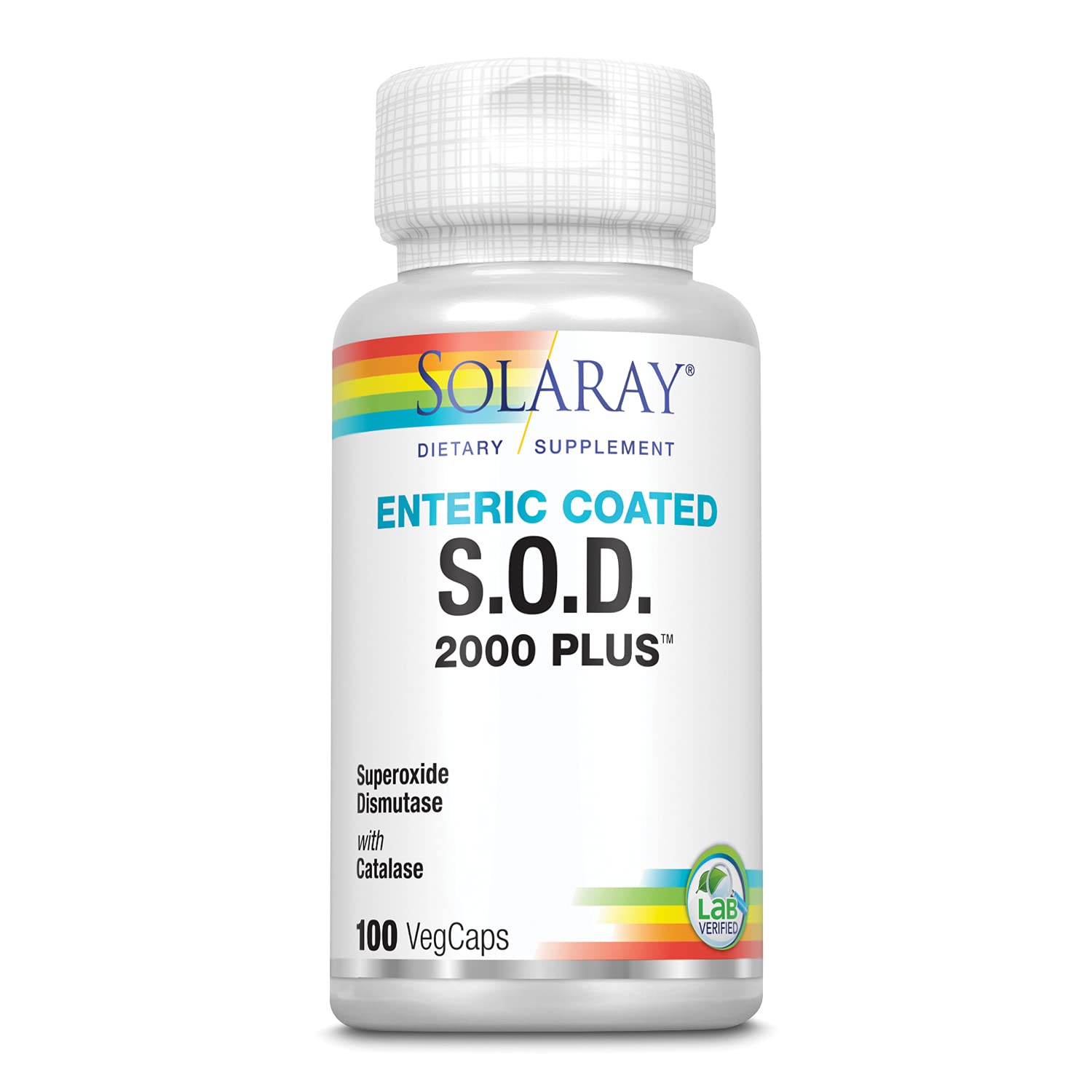 SOLARAY frasco frontal mostrando 100 porciones y etiqueta clara