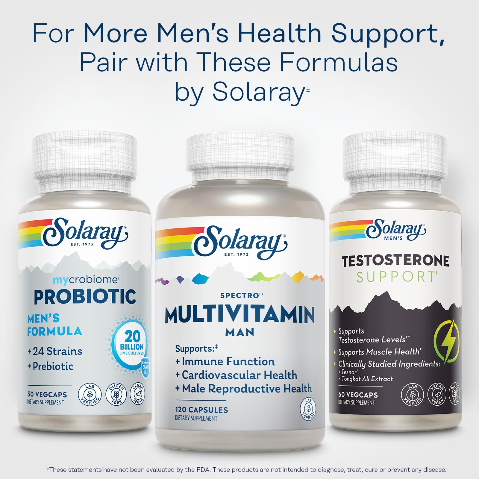 SOLARAY suplemento en bolso de gimnasio para hombres activos