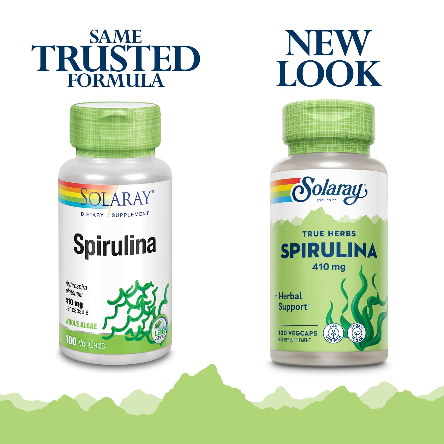 SOLARAY polvo de spirulina textura natural para mezclar