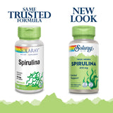 SOLARAY polvo de spirulina textura natural para mezclar