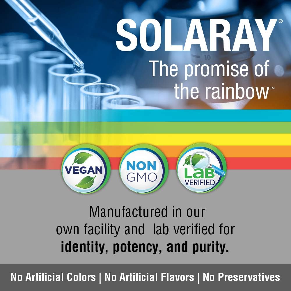 Solaray etiqueta nutricional legible, ofrece confianza y transparencia