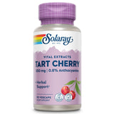 Solaray botella frontal mostrando tart cherry 850 mg, fácil identificación