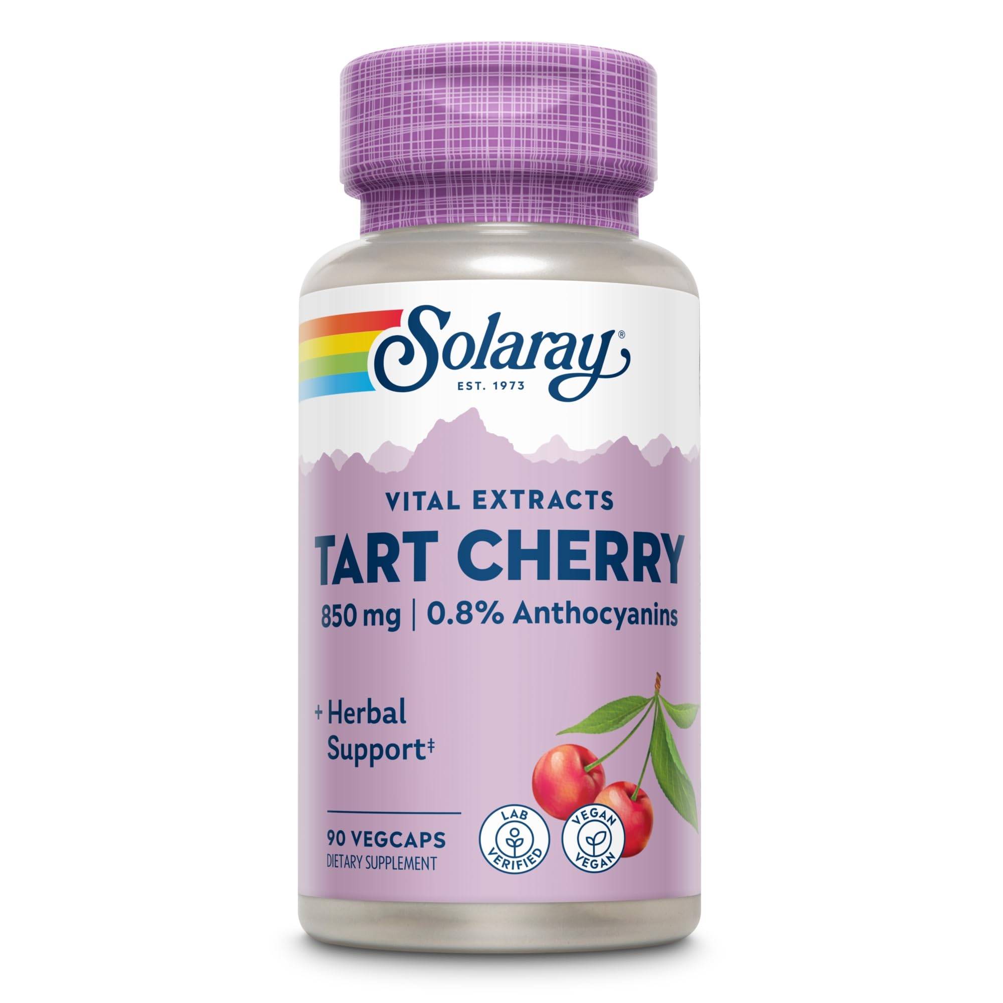 Solaray ingredientes naturales sobre madera, resalta origen frutal