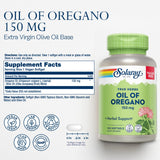 SOLARAY detalle de textura del aceite de orégano para absorción suave