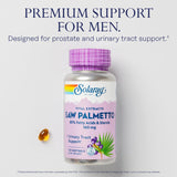 SOLARAY textura del aceite de saw palmetto dentro del softgel, concentración alta