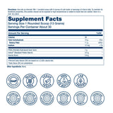 SOLARAY textura del polvo en primer plano, muestra mezcla sin grumos fácil disolución