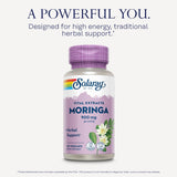 SOLARAY primer plano del polvo de moringa mostrando color y textura