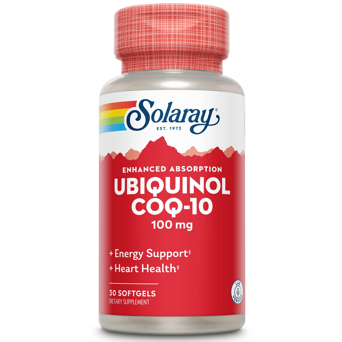 SOLARAY frontal del envase mostrando 30 softgels y dosificación clara