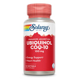 SOLARAY envase abierto con softgels sobre mesa ilustrando contenido mensual