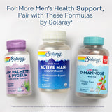 SOLARAY estilo de vida masculino activo resaltando apoyo complementario