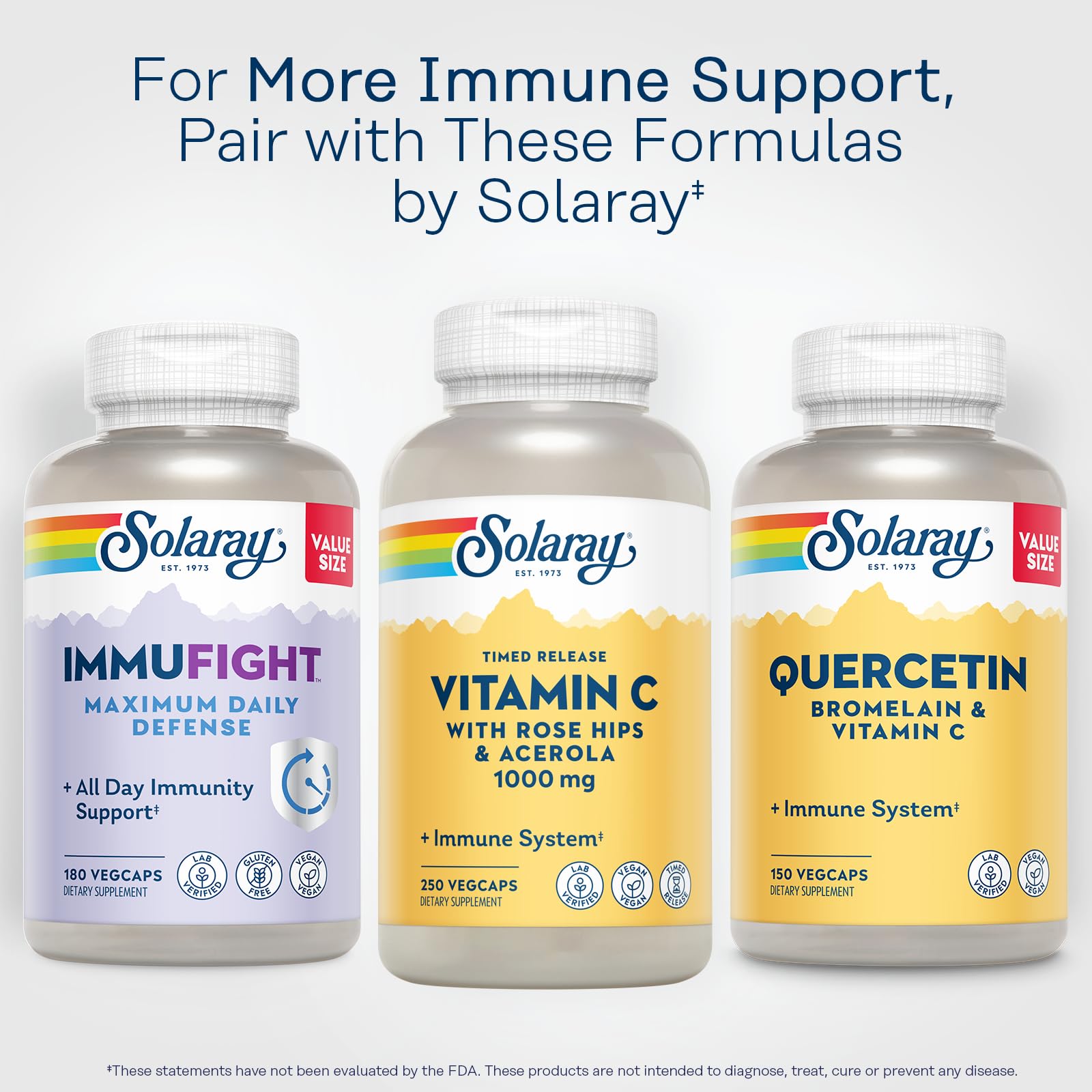 SOLARAY etiqueta nutricional clara con información de 1000 mg por cápsula