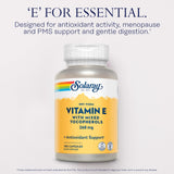 SOLARAY textura del polvo seco de vitamina E, sin aceites añadidos