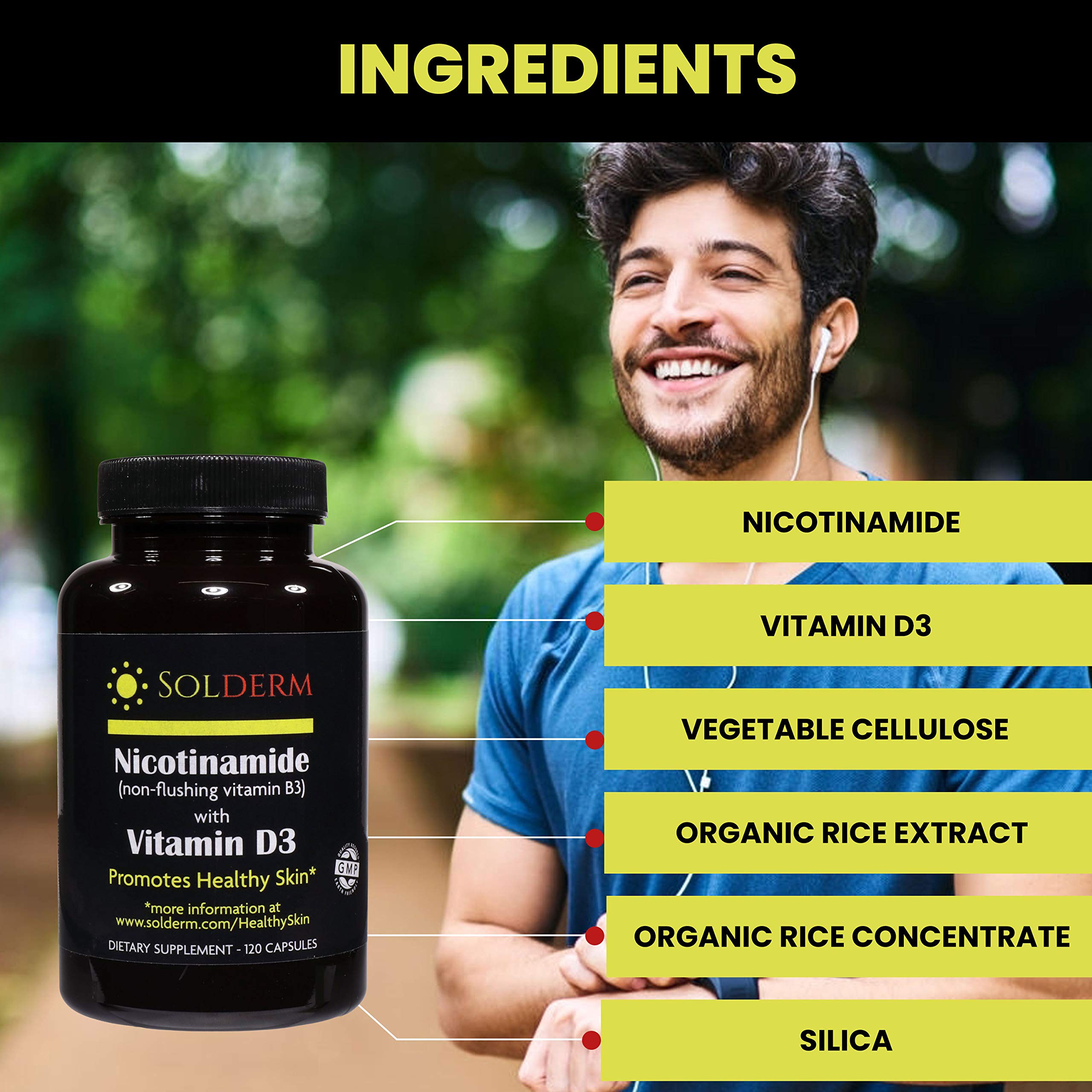 SOLDERM etiqueta nutricional enfocada en ingredientes y dosificación clara para el usuario