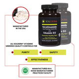 SOLDERM detalle del contenido en textura polvorosa para mostrar ingredientes y calidad