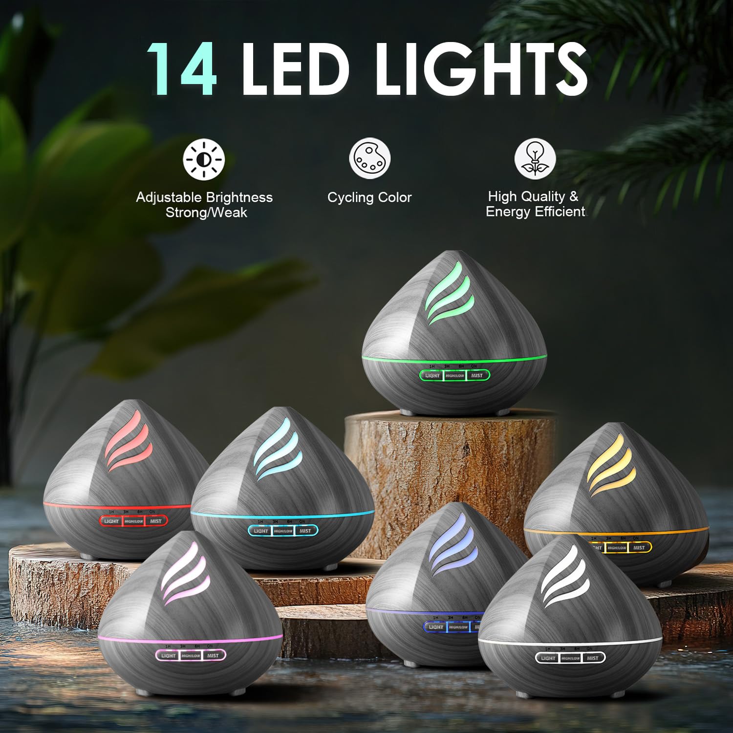 SOLEILHOME control remoto al lado del difusor, manejo cómodo desde lejos