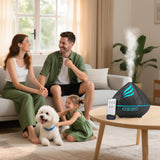 SOLEILHOME luces LED multicolor en ciclo creando ambiente cálido
