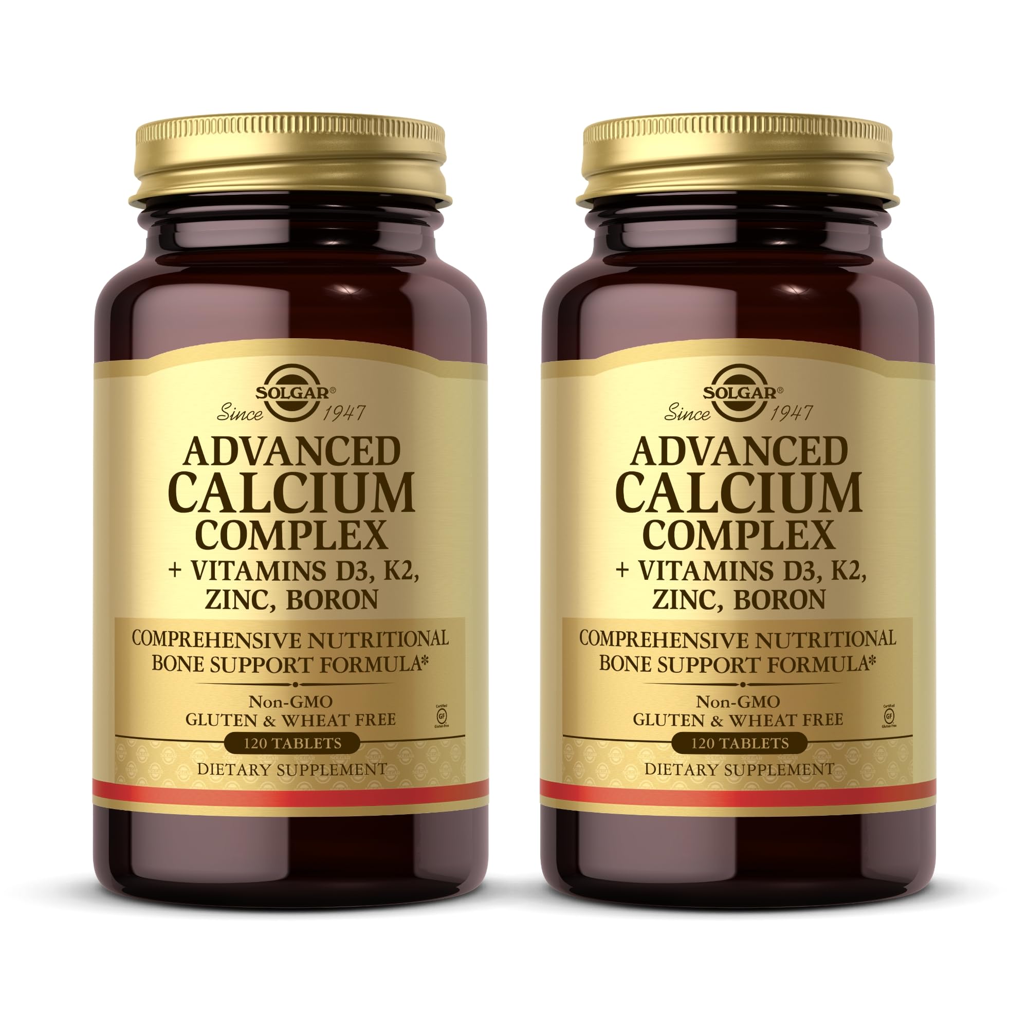 Solgar Advanced Calcium Complex vista frontal con etiqueta clara y beneficios visibles