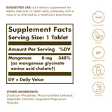 Solgar etiqueta con información de ingredientes y ventajas de la formulación quelada
