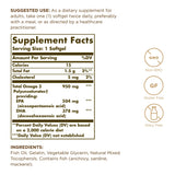 Solgar etiqueta con información nutricional y lista de ingredientes