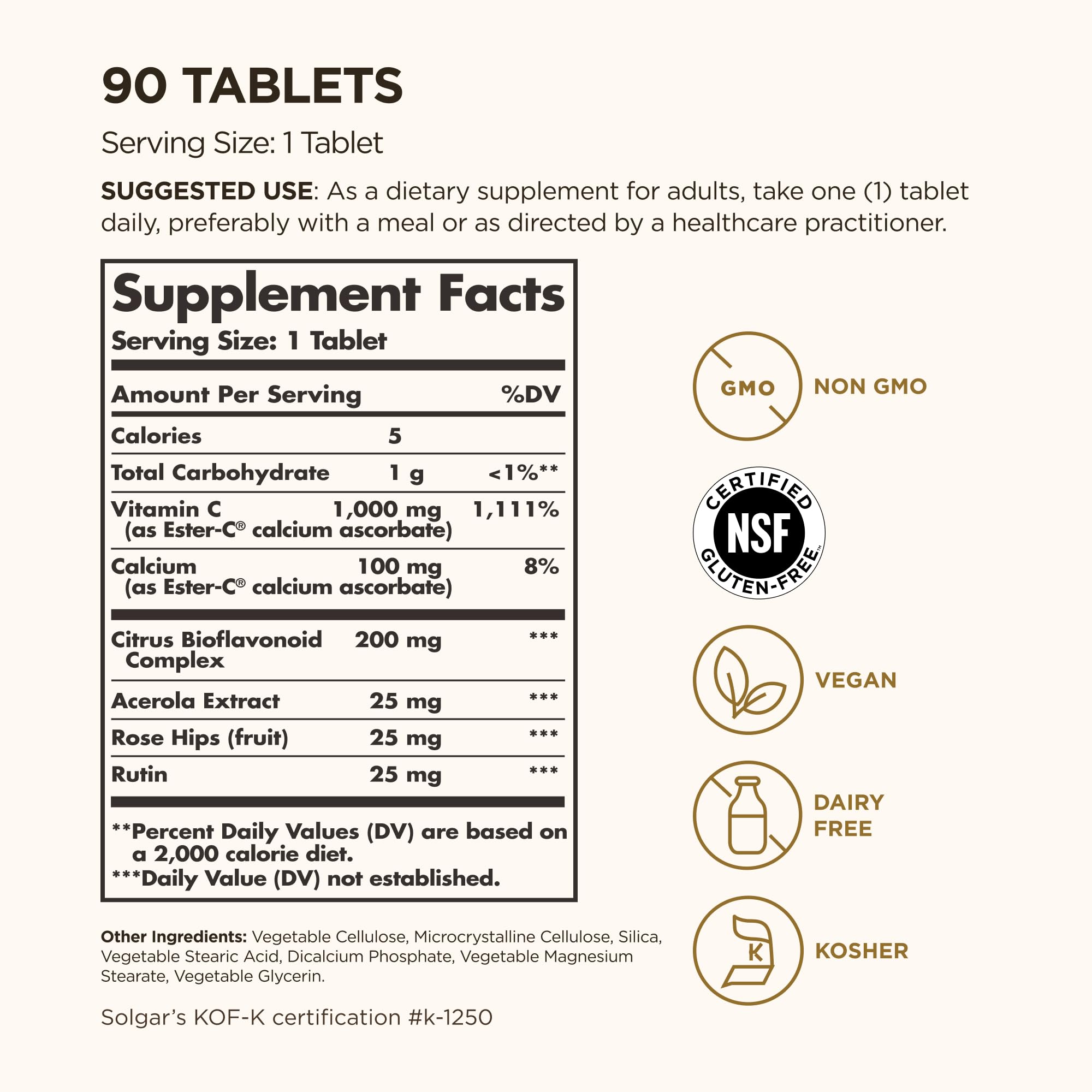 Solgar tableta en primer plano textura fácil de tragar y absorción