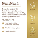 Solgar Folate etiqueta con Metafolin destacada y detalle de ingredientes