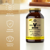 Solgar etiqueta nutricional, información clara de vitaminas y minerales