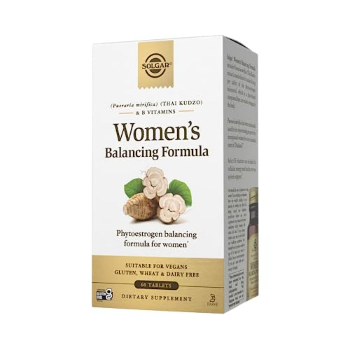 Solgar envase frontal de Women’s Balancing Formula mostrando diseño y beneficios
