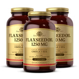 Solgar envase frontal de Flaxseed Oil mostrando presentación y cantidad
