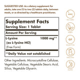 Solgar tableta de L-Lysine en primer plano para fácil ingestión