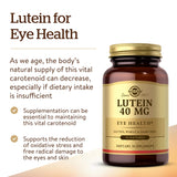 Solgar etiqueta con información nutricional y cantidad de luteína