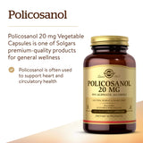 Solgar policosanol polvo del extracto en cuchara demostrando pureza del contenido