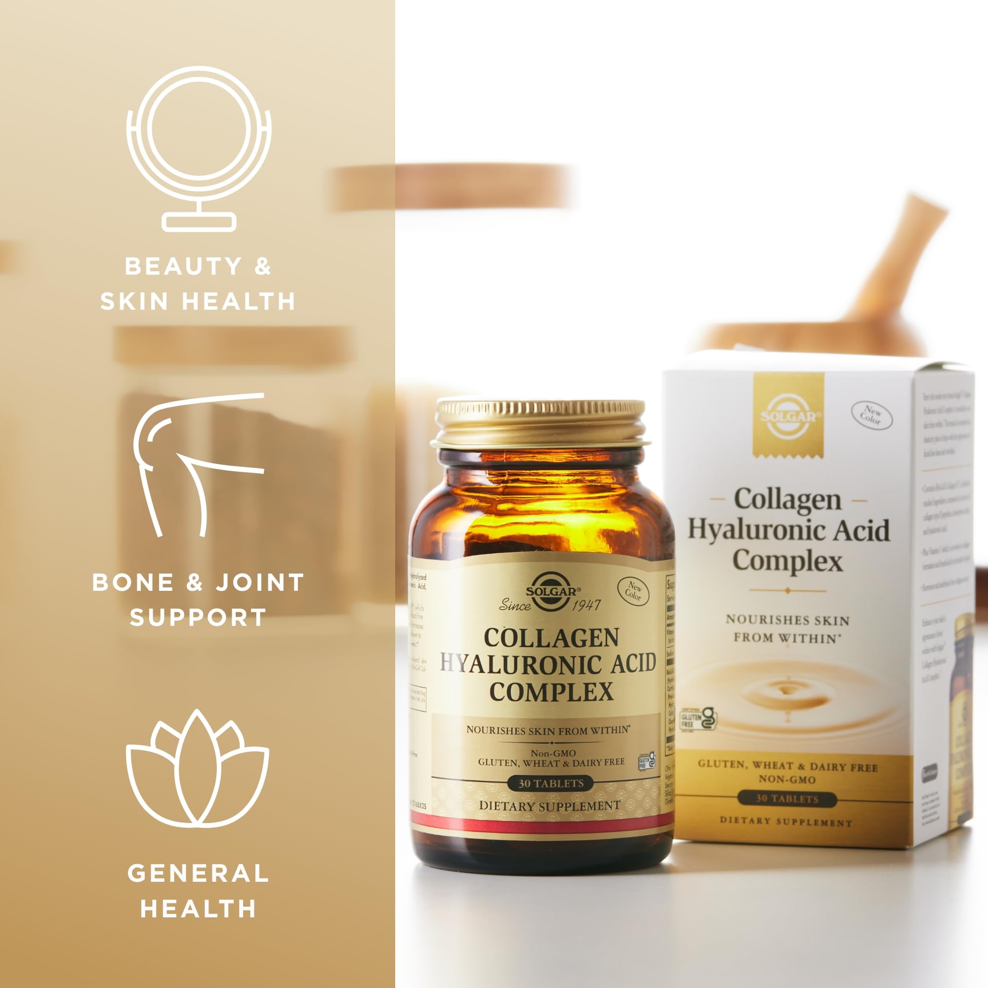 Solgar producto junto a frutas sugeriendo uso en estilo de vida saludable