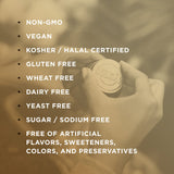 Solgar sello kosher y sin gluten señalando compatibilidad dietaria