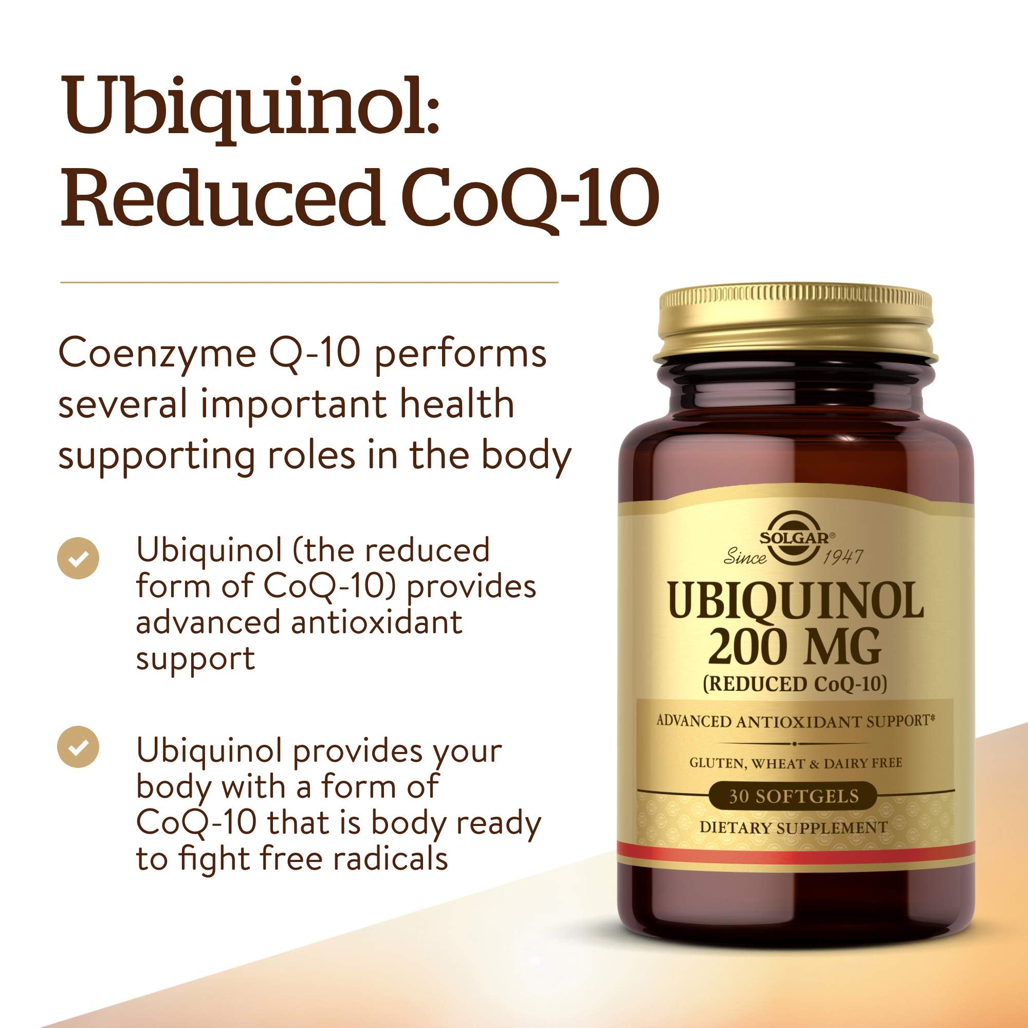Solgar gota de aceite de ubiquinol demostrando absorción mejorada