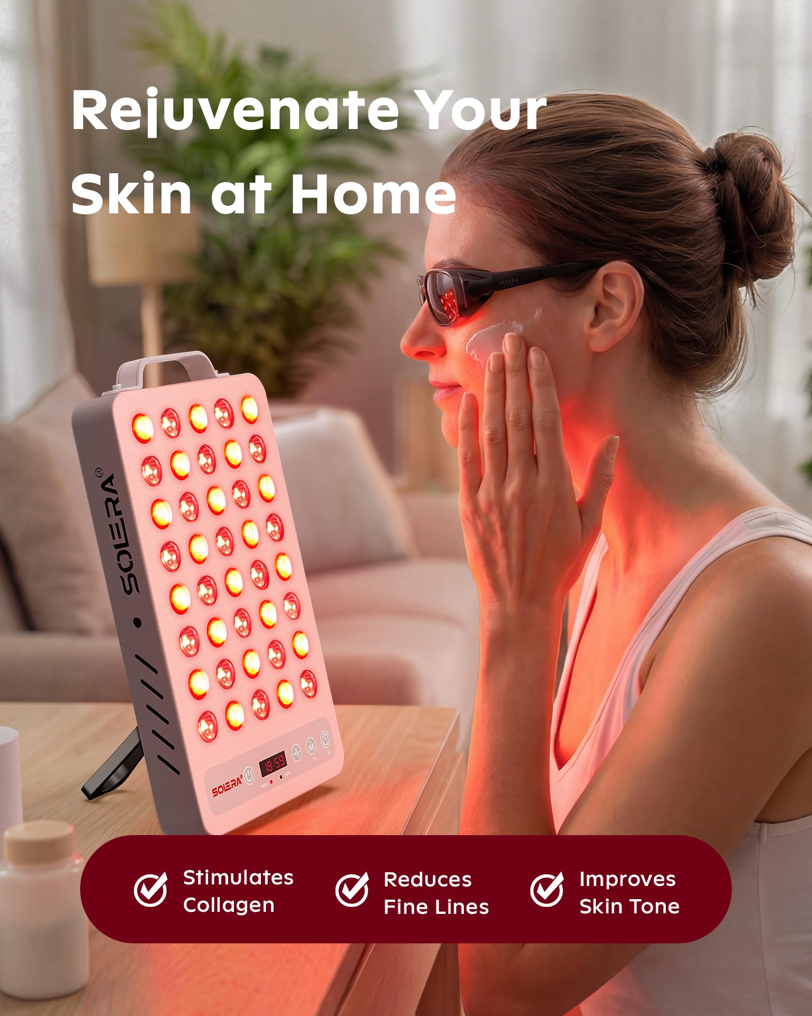 SOLRA SR40 primer plano de LEDs dual-chip que garantiza alta potencia de luz
