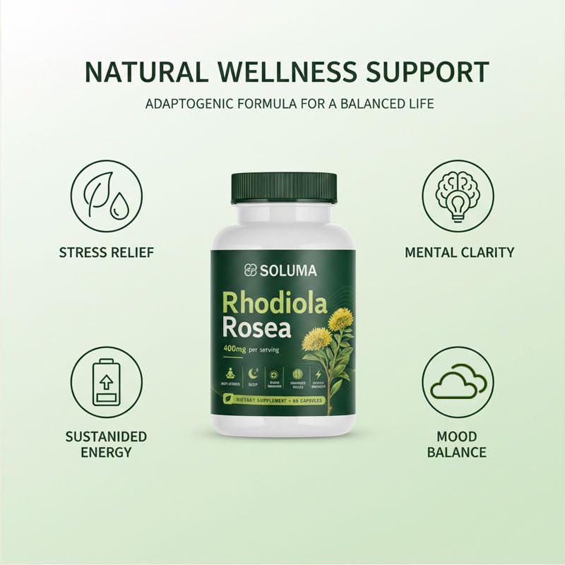 Soluma polvo de extracto de Rhodiola mostrando pureza y calidad orgánica