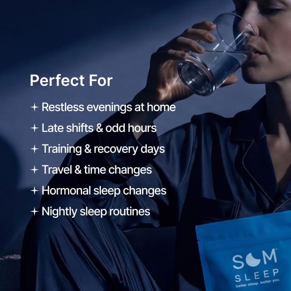 Som Sleep etiqueta nutricional visible con ingredientes y certificaciones