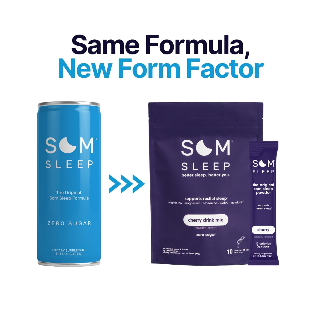 Som Sleep etiqueta nutricional en primer plano mostrando ingredientes y limpio perfil