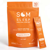 Som Sleep frente del empaque mandarina mostrando beneficios para dormir