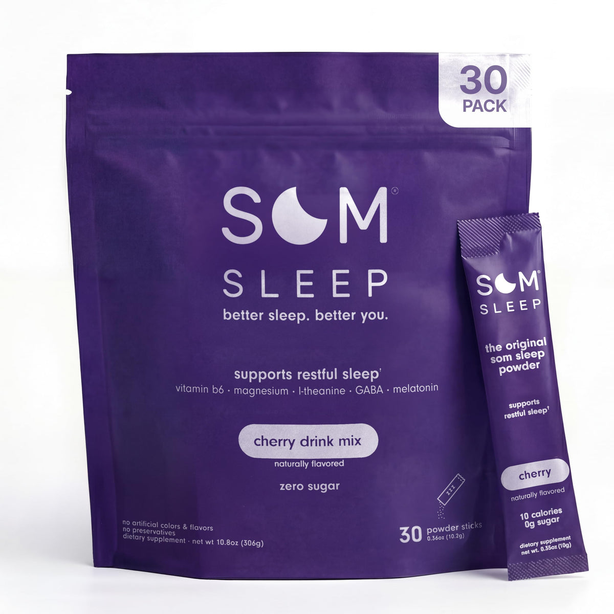 Som Sleep frente del empaque mostrando diseño y beneficios rápidos