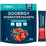 Sooergy vista frontal del paquete mix berry, hidratación rápida