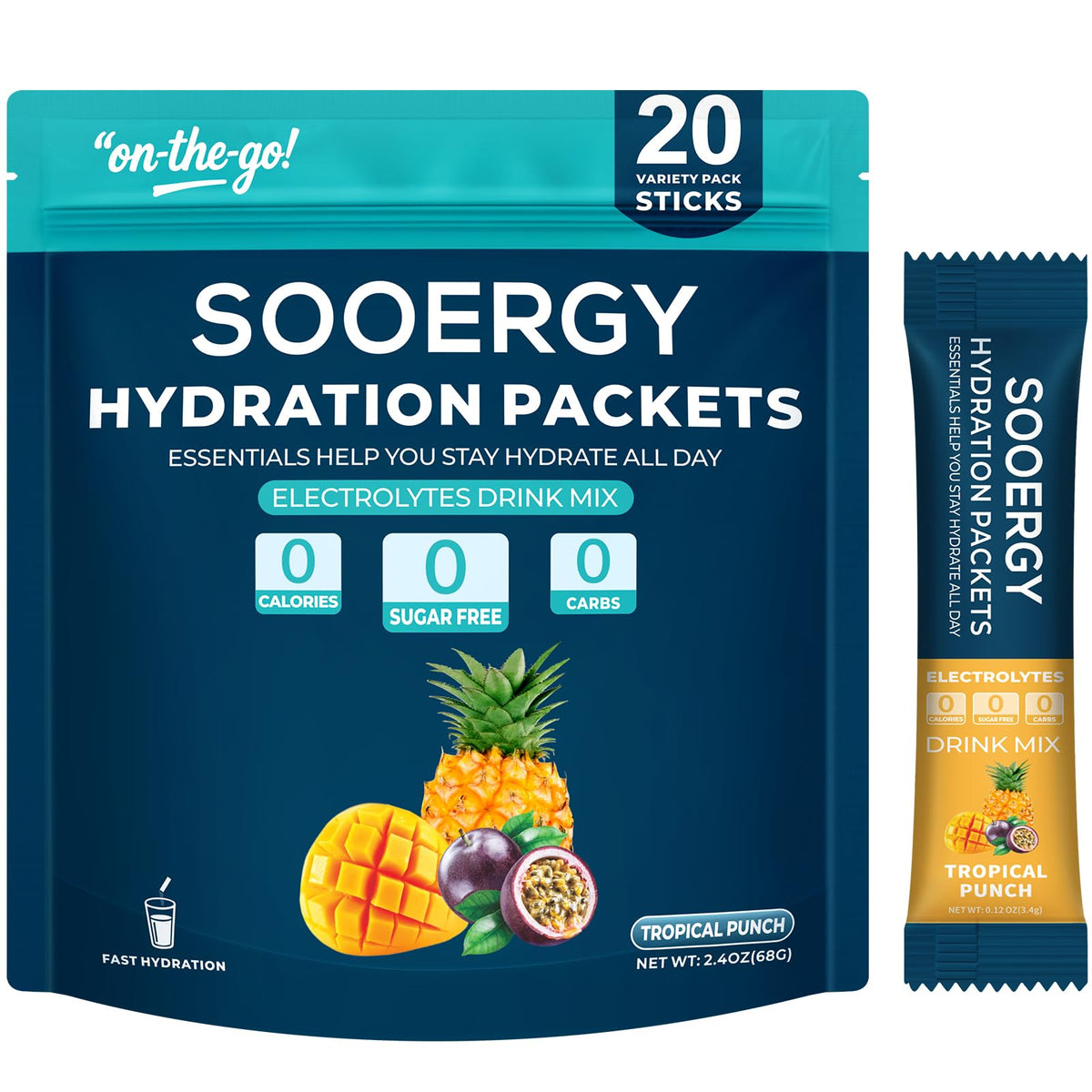 Sooergy sobre frontal mostrando diseño y conveniencia para hidratación rápida