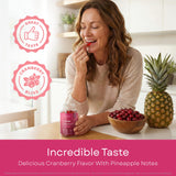 SOON+ etiqueta con ingredientes destacando probiótico y vitamina C