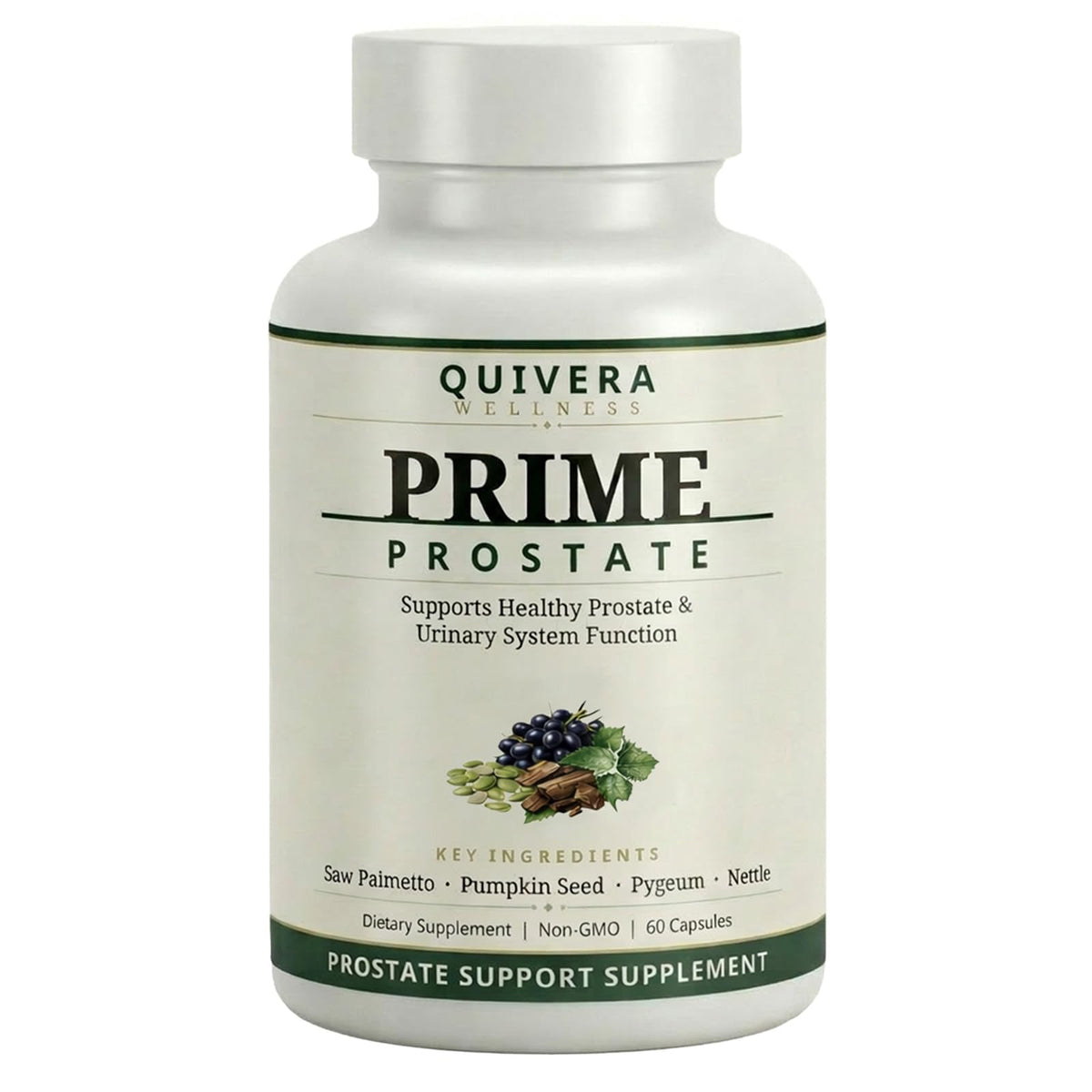 SOOTHIVA Rrime Prostate Quivera frontal mostrando diseño claro y dosis