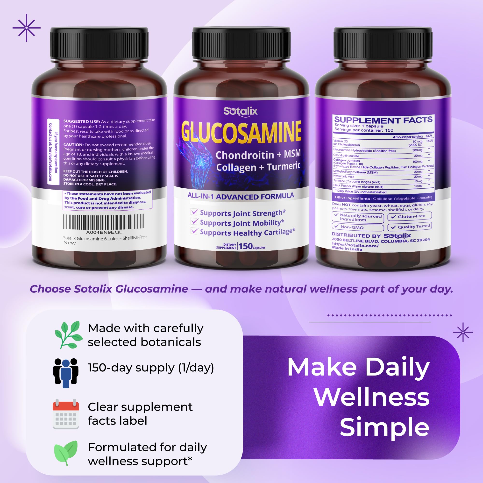 SOTALIX SUPPLEMENT instrucciones de dosificación y advertencias en la etiqueta