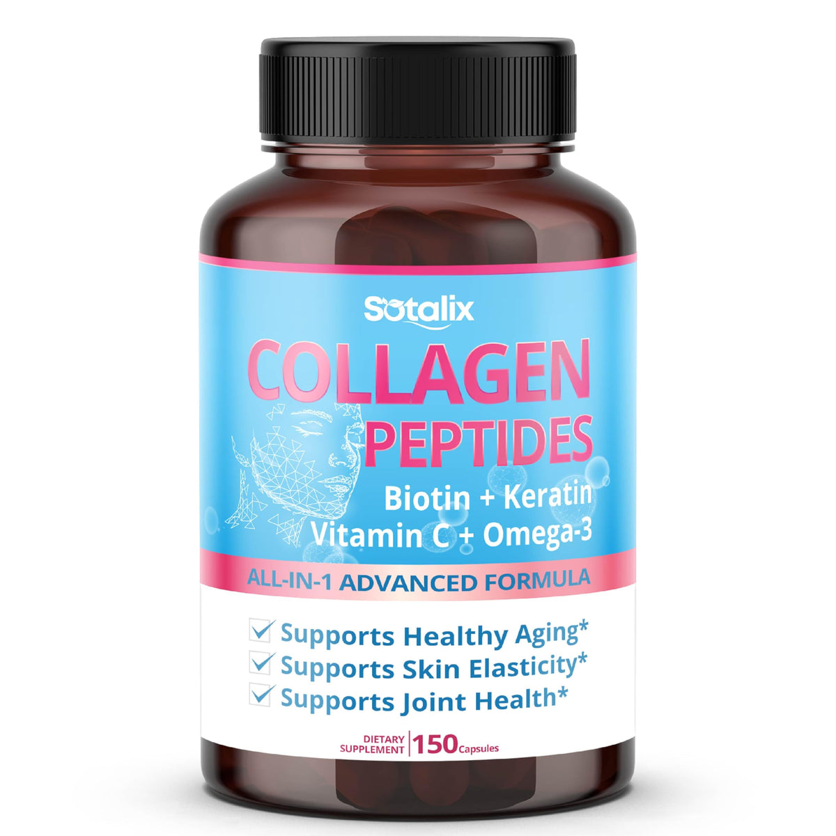SOTALIX SUPPLEMENT frasco frontal mostrando duración de 150 días